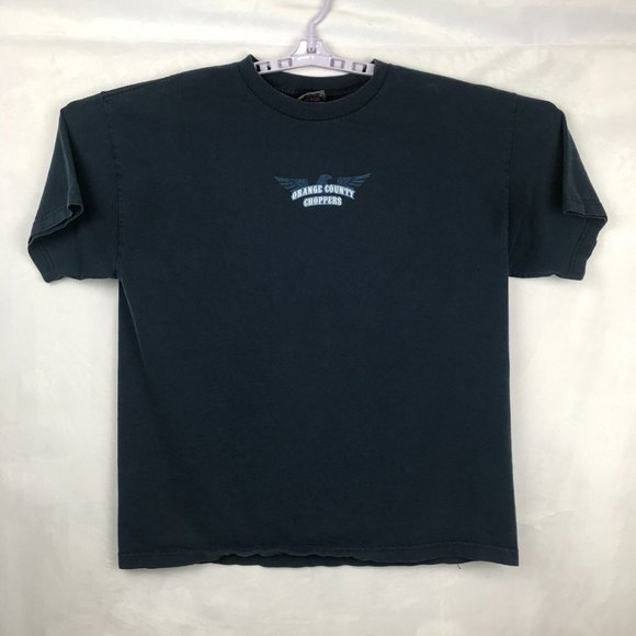 Old School New rules Other - Orange County Choppers Shirt Mens XL Blue Bikercore Bikelife Sexy Edgy Casual